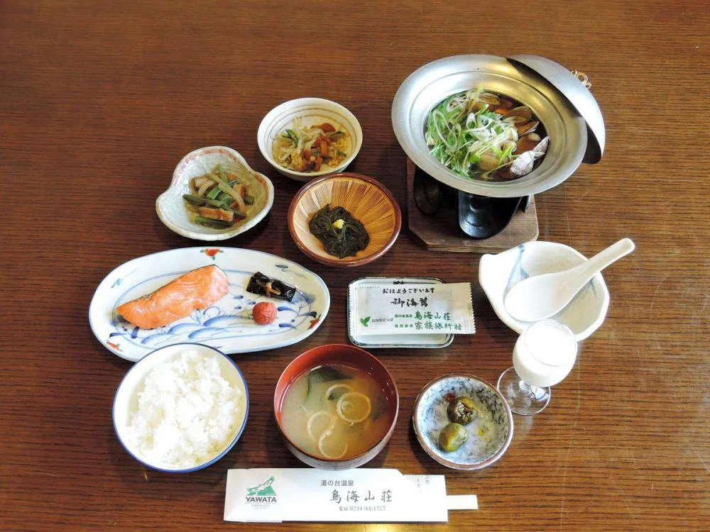 鳥海国定公園 湯の台温泉 鳥海山荘の朝食