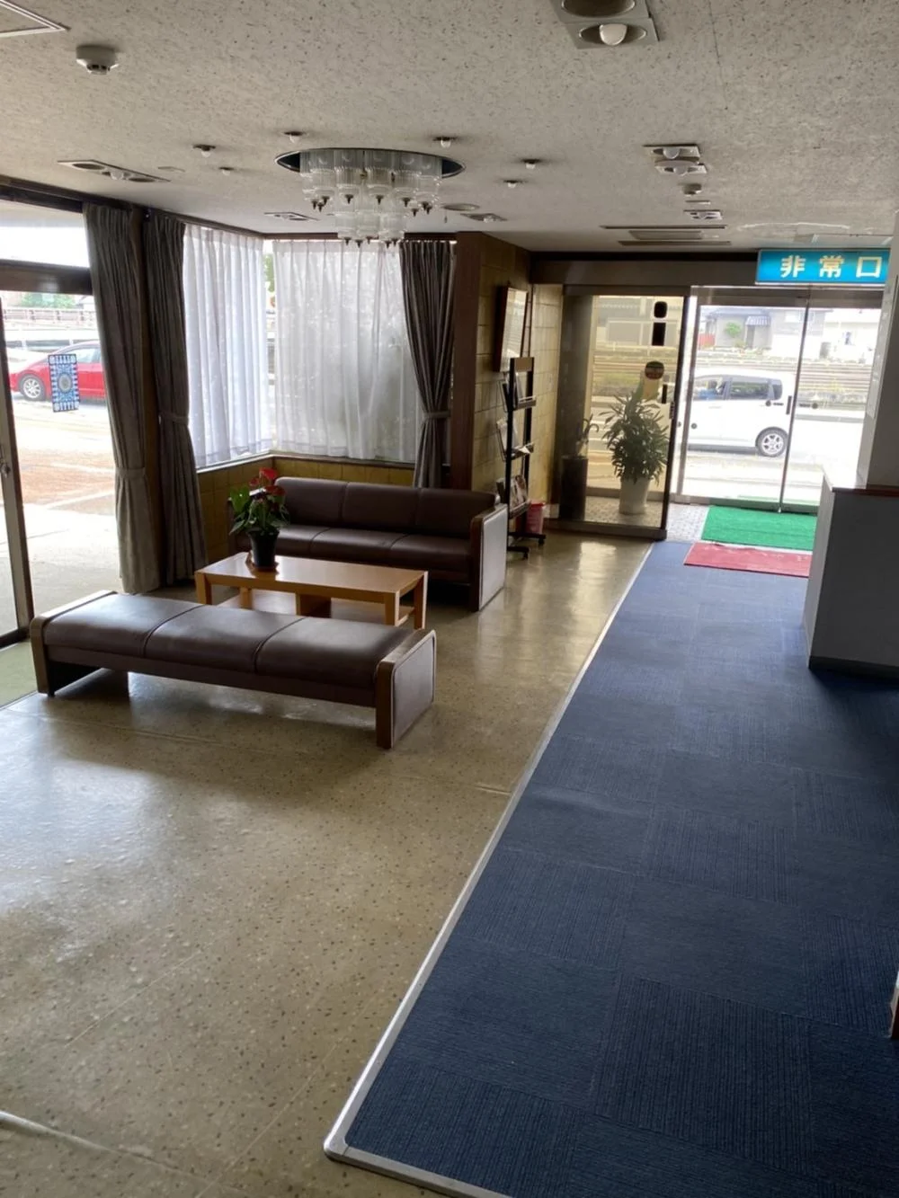 地蔵の湯旅館のラウンジ