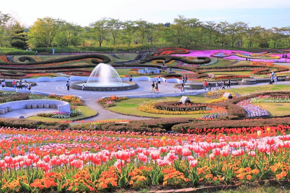国営みちのく杜の湖畔公園